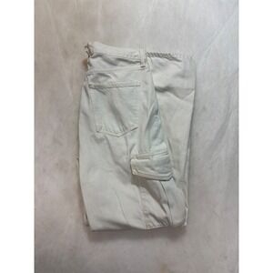 AGOLDE White Cream Cargo Wide Leg Jeans Size‎ 28